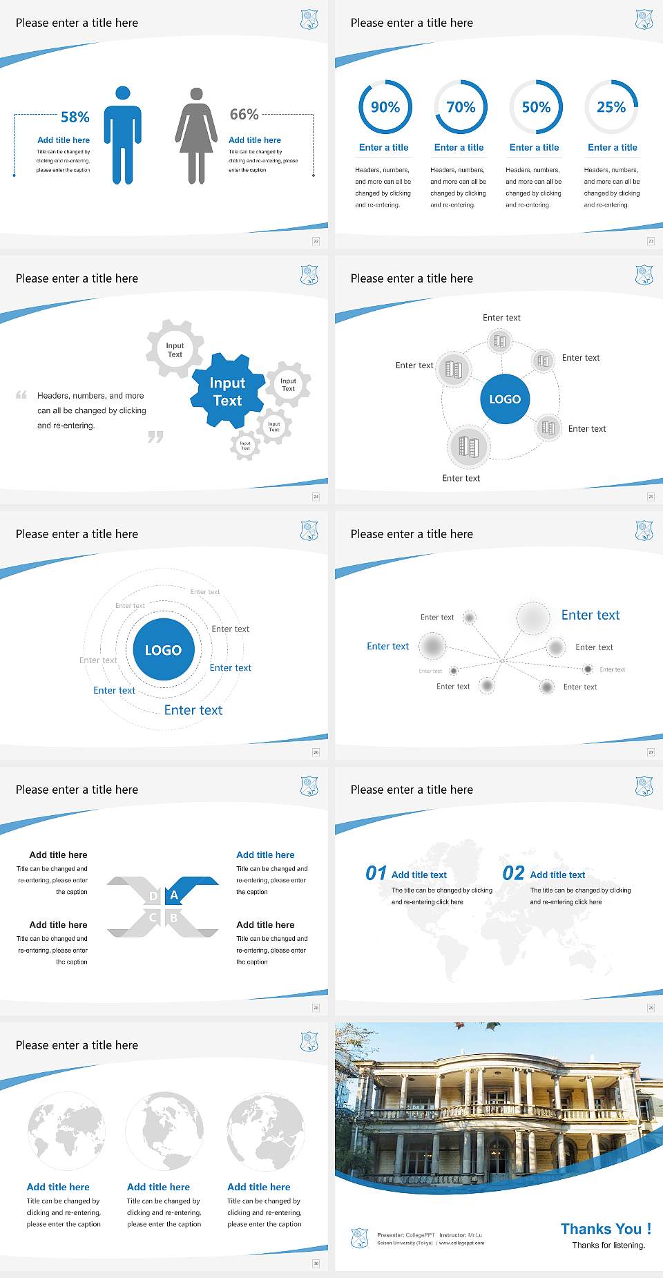 Seisen University (Tokyo) Course/Courseware Creation PPT Template4:3 ratio PPT effect preview image4
