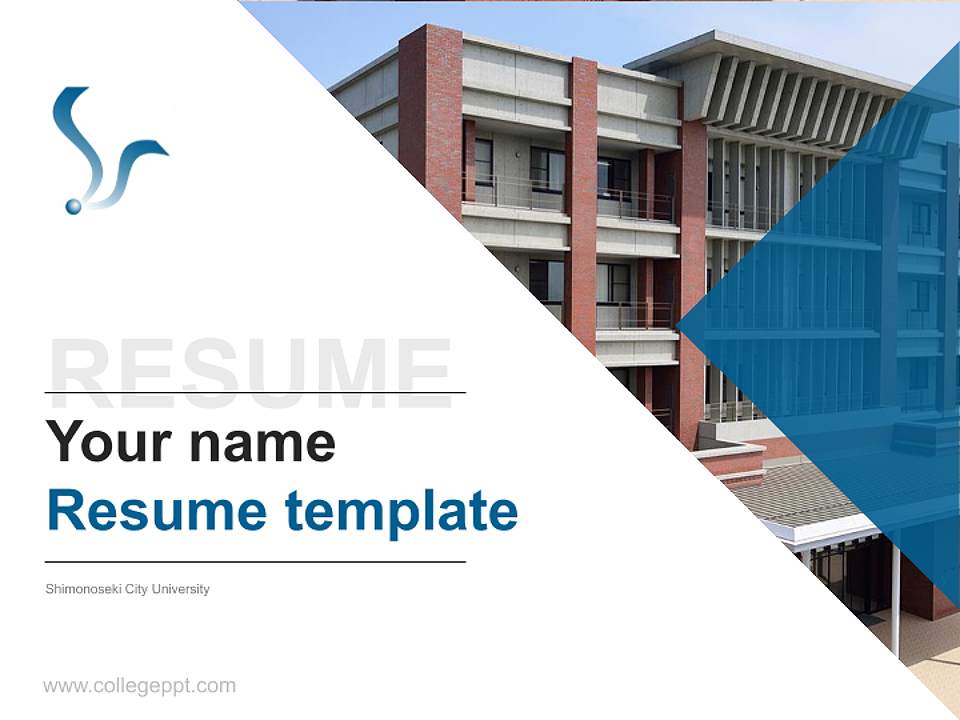 Shimonoseki City University Resume PPT Template4:3 ratio PPT effect preview image5