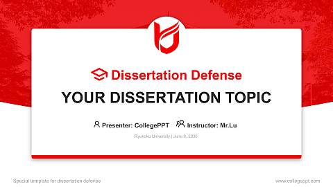 Ryukoku University Graduation Thesis Defense PPT Template