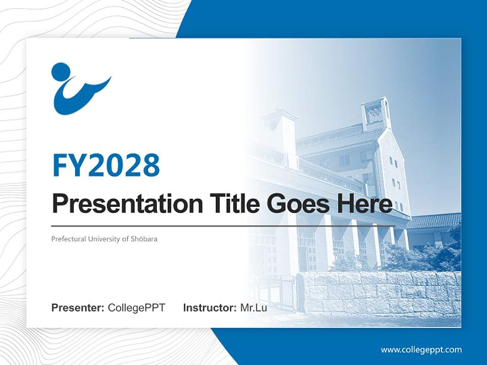 Prefectural University of Shōbara Academic Presentation/Research Findings Report PPT Template4:3 ratio PPT effect preview image5