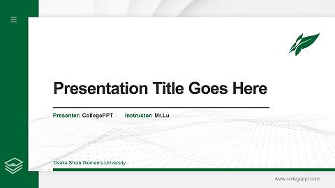 Osaka Shoin Women’s University Thesis Proposal/Graduation Defense PPT Template