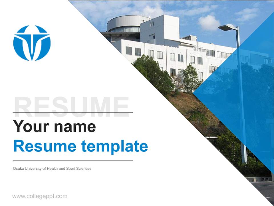 Osaka University of Health and Sport Sciences Resume PPT Template4:3 ratio PPT effect preview image5