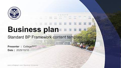Ryotokuji University Competition/Entrepreneurship Contest PPT Template