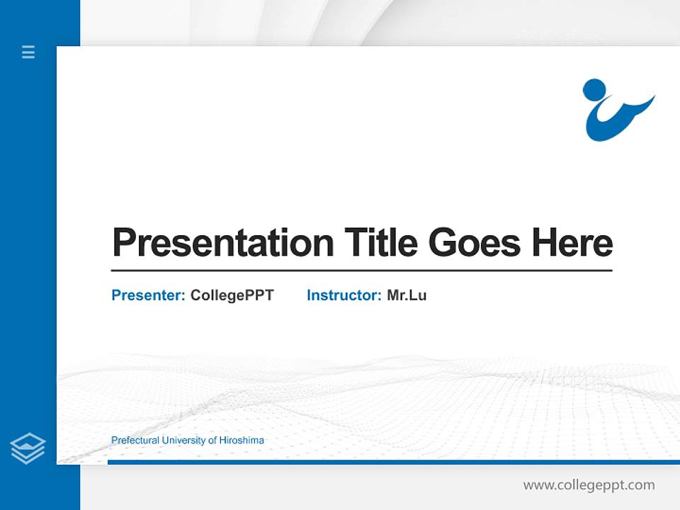 Prefectural University of Hiroshima Thesis Proposal/Graduation Defense PPT Template4:3 ratio PPT effect preview image5