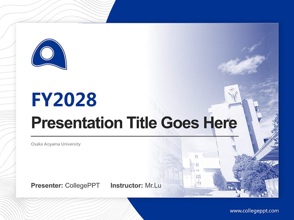 Osaka Aoyama University Academic Presentation/Research Findings Report PPT Template4:3 ratio PPT effect preview image5