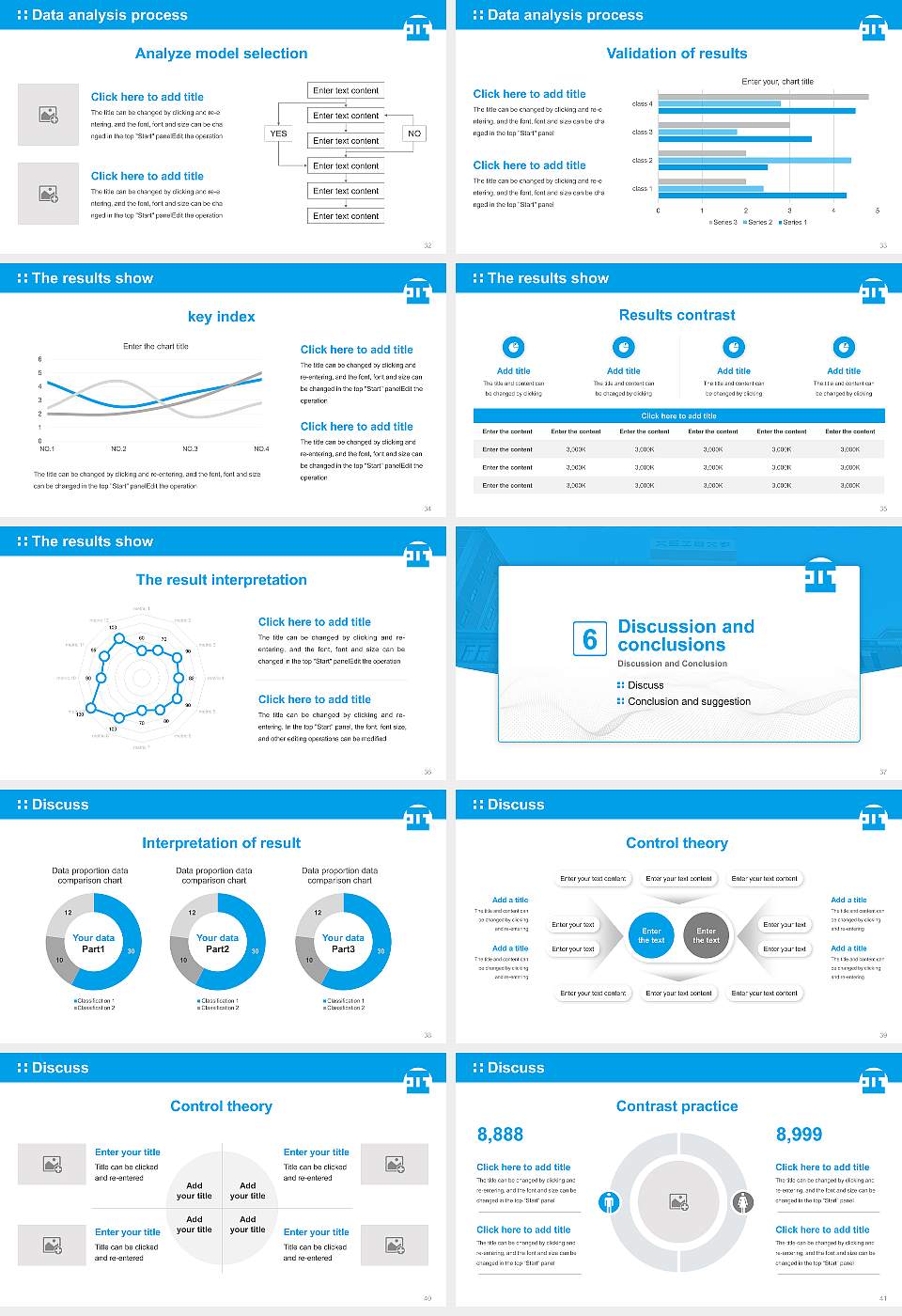 Osaka Institute of Technology Graduation Thesis Defense PPT Template16:9 ratio PPT effect preview image5