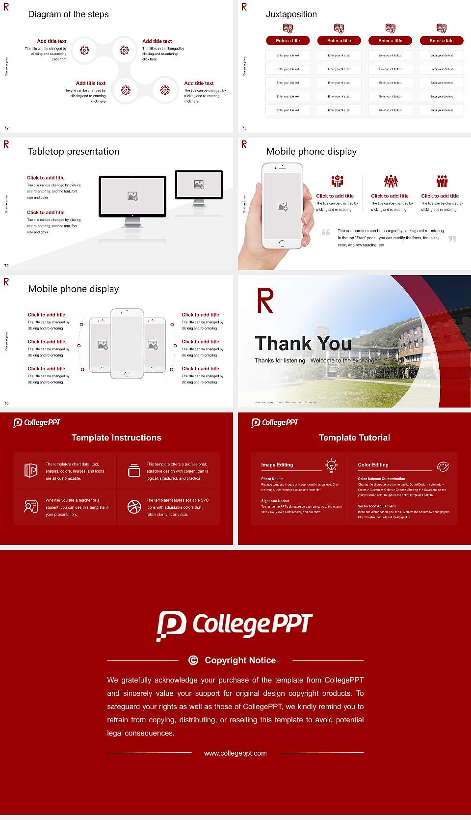 Ritsumeikan University Competition/Entrepreneurship Contest PPT Template16:9 ratio PPT effect preview image9
