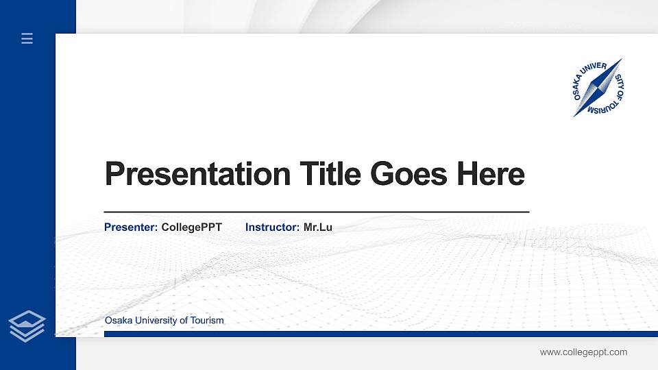 Osaka University of Tourism Thesis Proposal/Graduation Defense PPT Template16:9 ratio PPT effect preview image