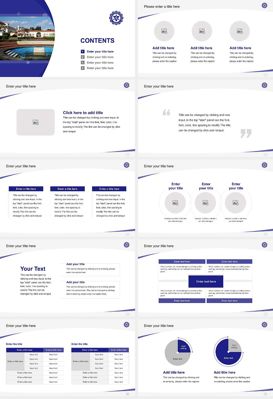 Saniku Gakuin College Course/Courseware Creation PPT Template16:9 ratio PPT effect preview image2