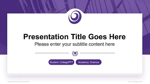 Okayama Prefectural University National Scholarship Defense PPT Template