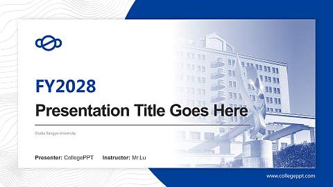Osaka Sangyo University Academic Presentation/Research Findings Report PPT Template