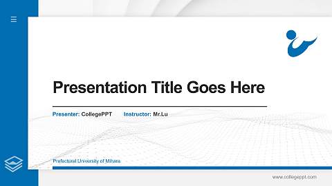 Prefectural University of Mihara Thesis Proposal/Graduation Defense PPT Template