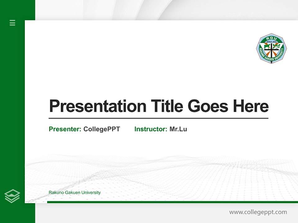 Rakuno Gakuen University Thesis Proposal/Graduation Defense PPT Template4:3 ratio PPT effect preview image5