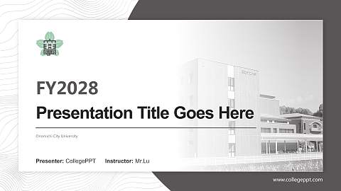 Onomichi City University Academic Presentation/Research Findings Report PPT Template