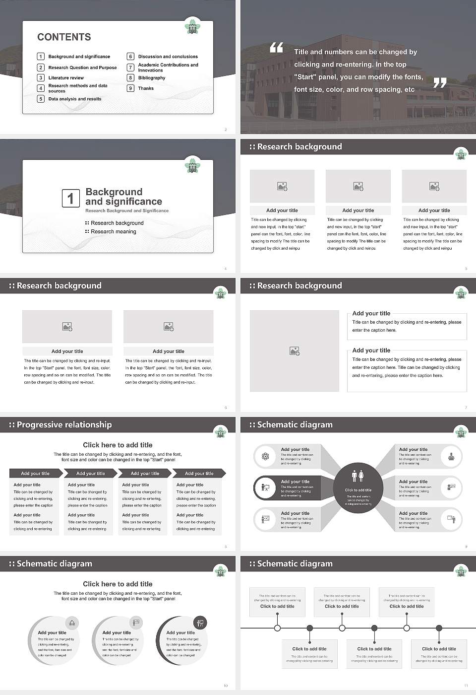 Onomichi City University Graduation Thesis Defense PPT Template16:9 ratio PPT effect preview image2