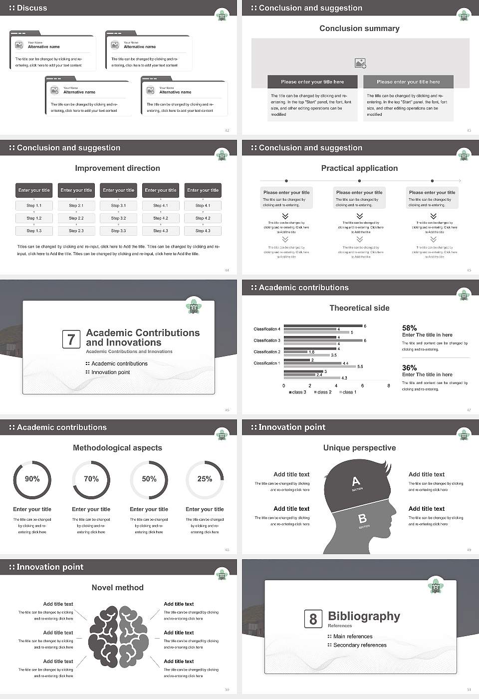 Onomichi City University Graduation Thesis Defense PPT Template16:9 ratio PPT effect preview image6