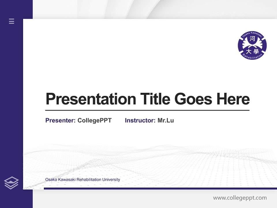 Osaka Kawasaki Rehabilitation University Thesis Proposal/Graduation Defense PPT Template4:3 ratio PPT effect preview image5