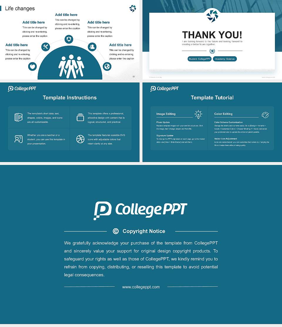 Okinawa University National Scholarship Defense PPT Template16:9 ratio PPT effect preview image4