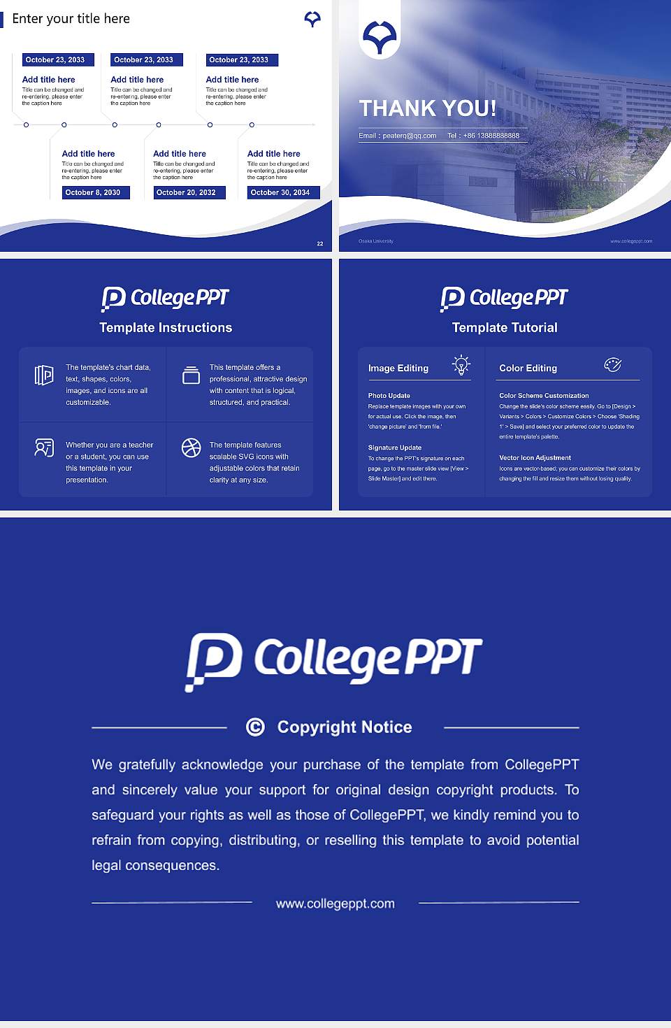 Osaka University Lecture Sharing and Networking Event PPT Template4:3 ratio PPT effect preview image4