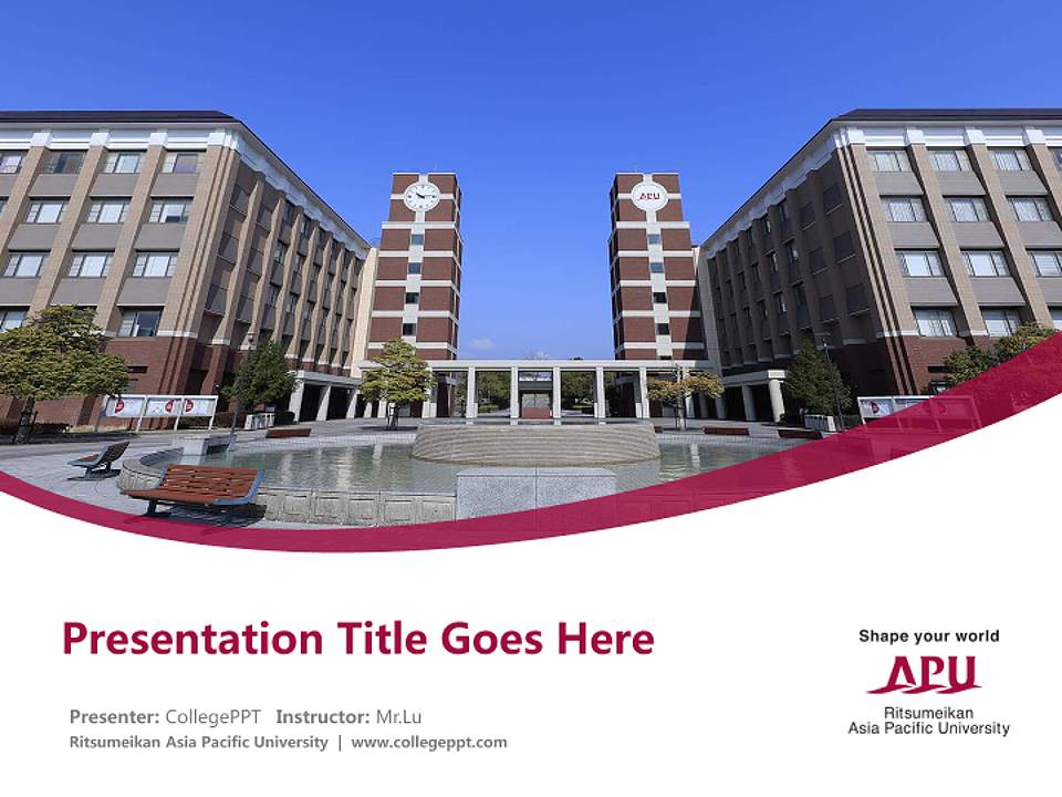 Ritsumeikan Asia Pacific University Course/Courseware Creation PPT Template4:3 ratio PPT effect preview image5