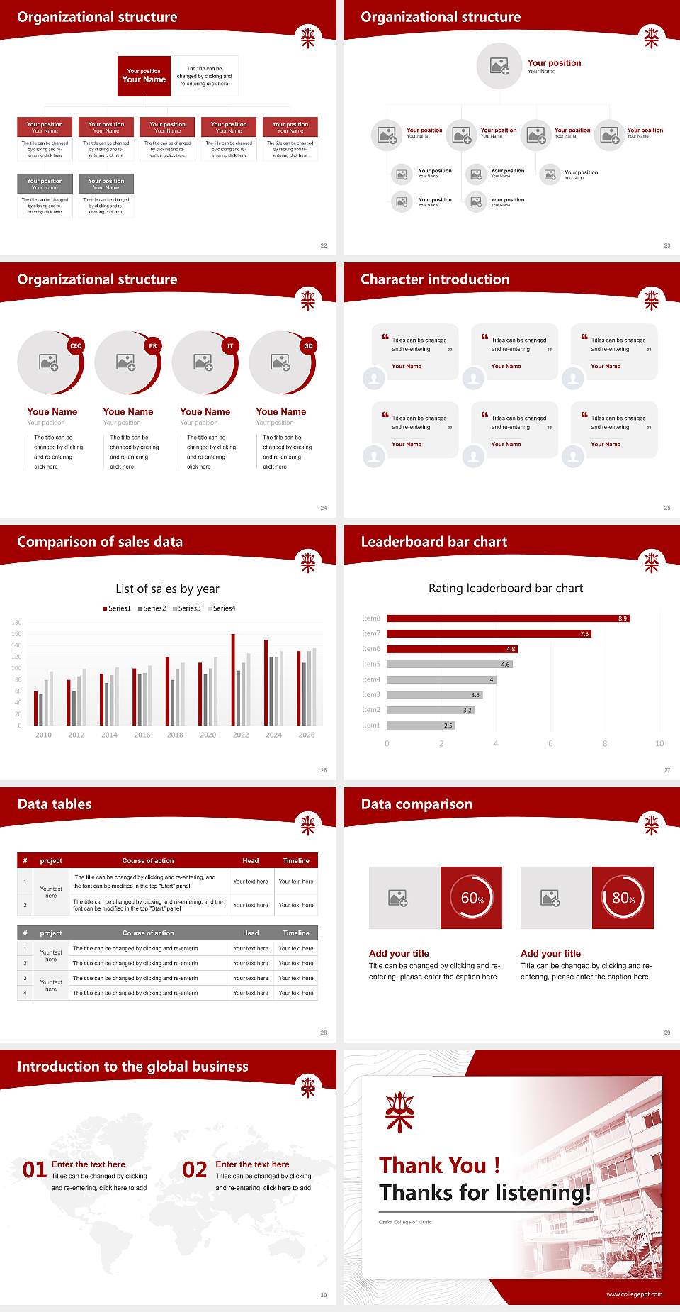 Osaka College of Music Academic Presentation/Research Findings Report PPT Template4:3 ratio PPT effect preview image4