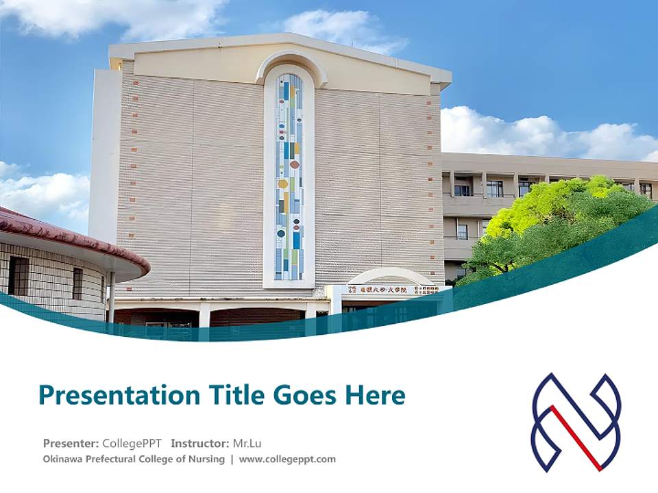Okinawa Prefectural College of Nursing Course/Courseware Creation PPT Template4:3 ratio PPT effect preview image5