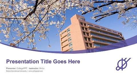 Osaka International University Course/Courseware Creation PPT Template