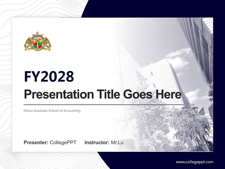 Ohara Graduate School of Accounting Academic Presentation/Research Findings Report PPT Template4:3 ratio PPT effect preview image5