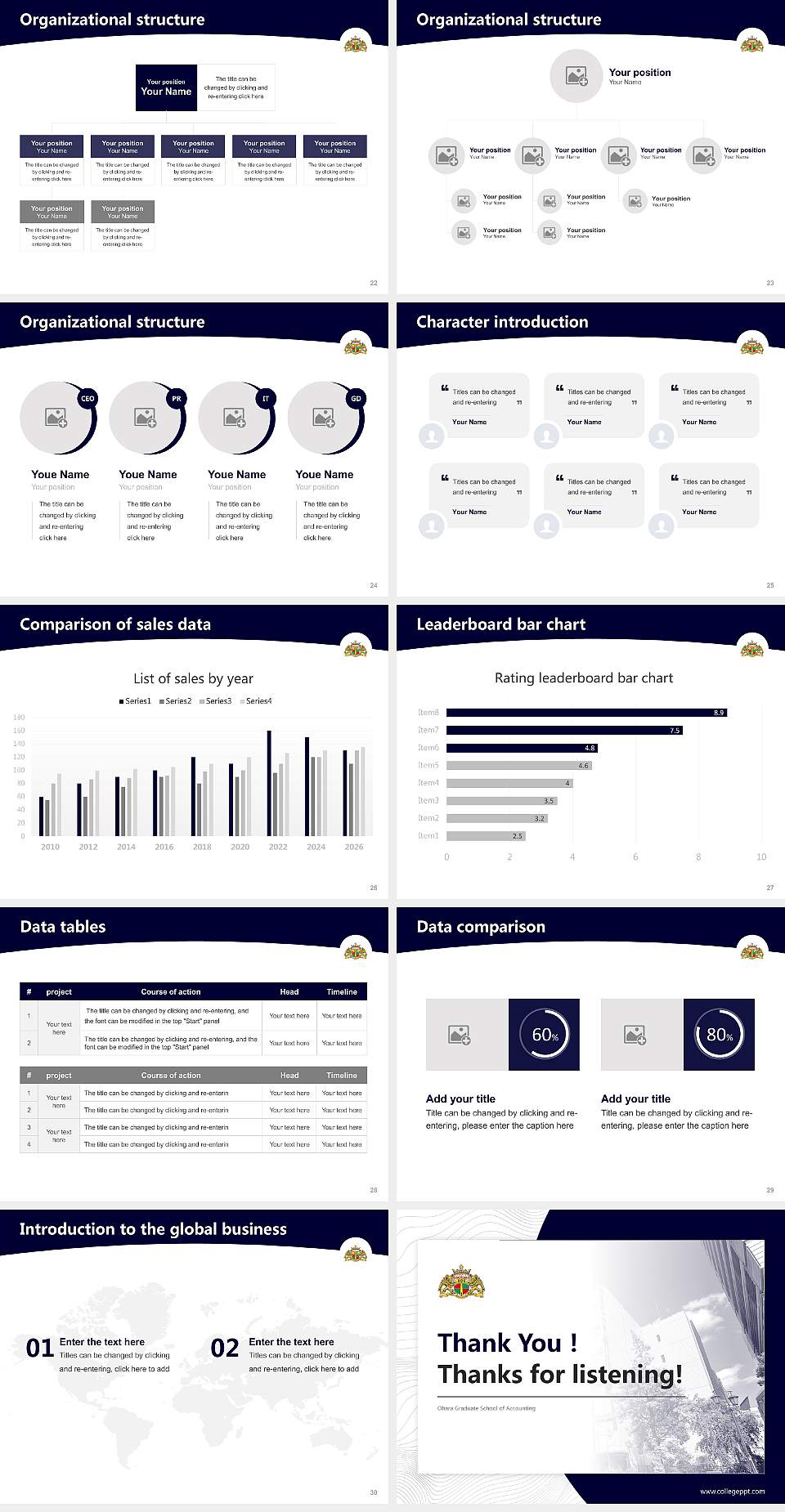 Ohara Graduate School of Accounting Academic Presentation/Research Findings Report PPT Template4:3 ratio PPT effect preview image4