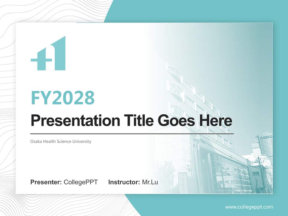 Osaka Health Science University Academic Presentation/Research Findings Report PPT Template4:3 ratio PPT effect preview image5