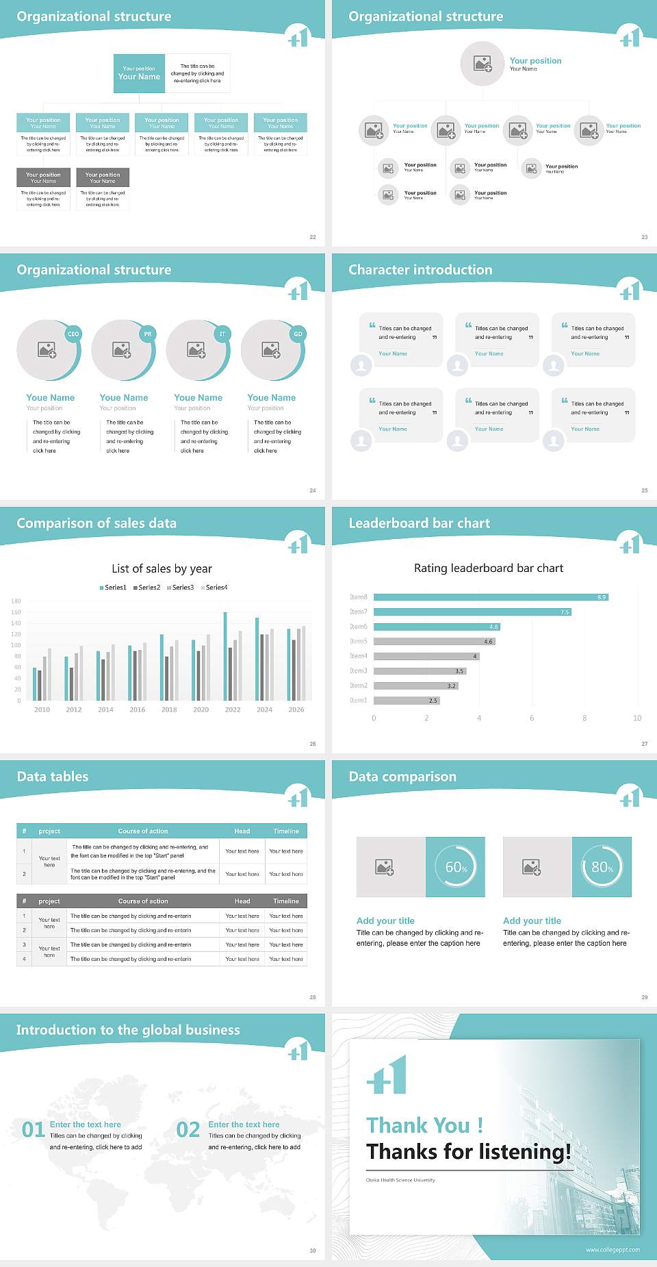 Osaka Health Science University Academic Presentation/Research Findings Report PPT Template4:3 ratio PPT effect preview image4