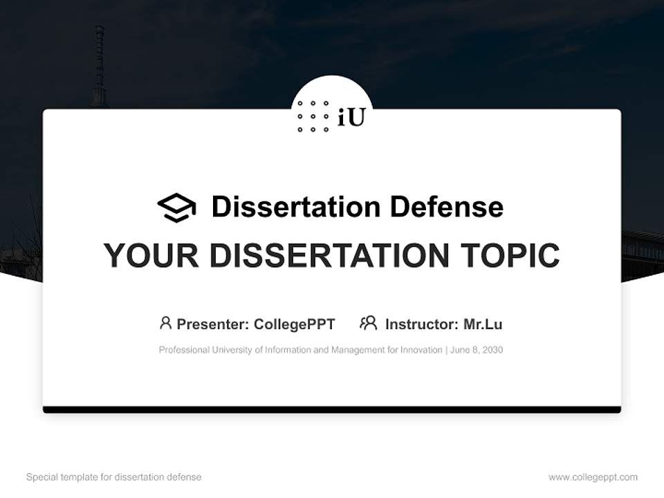Professional University of Information and Management for Innovation Graduation Thesis Defense PPT Template4:3 ratio PPT effect preview image7