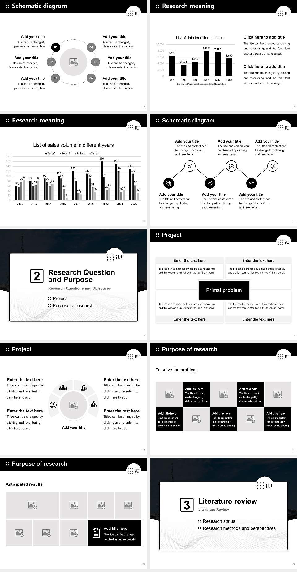 Professional University of Information and Management for Innovation Graduation Thesis Defense PPT Template4:3 ratio PPT effect preview image3