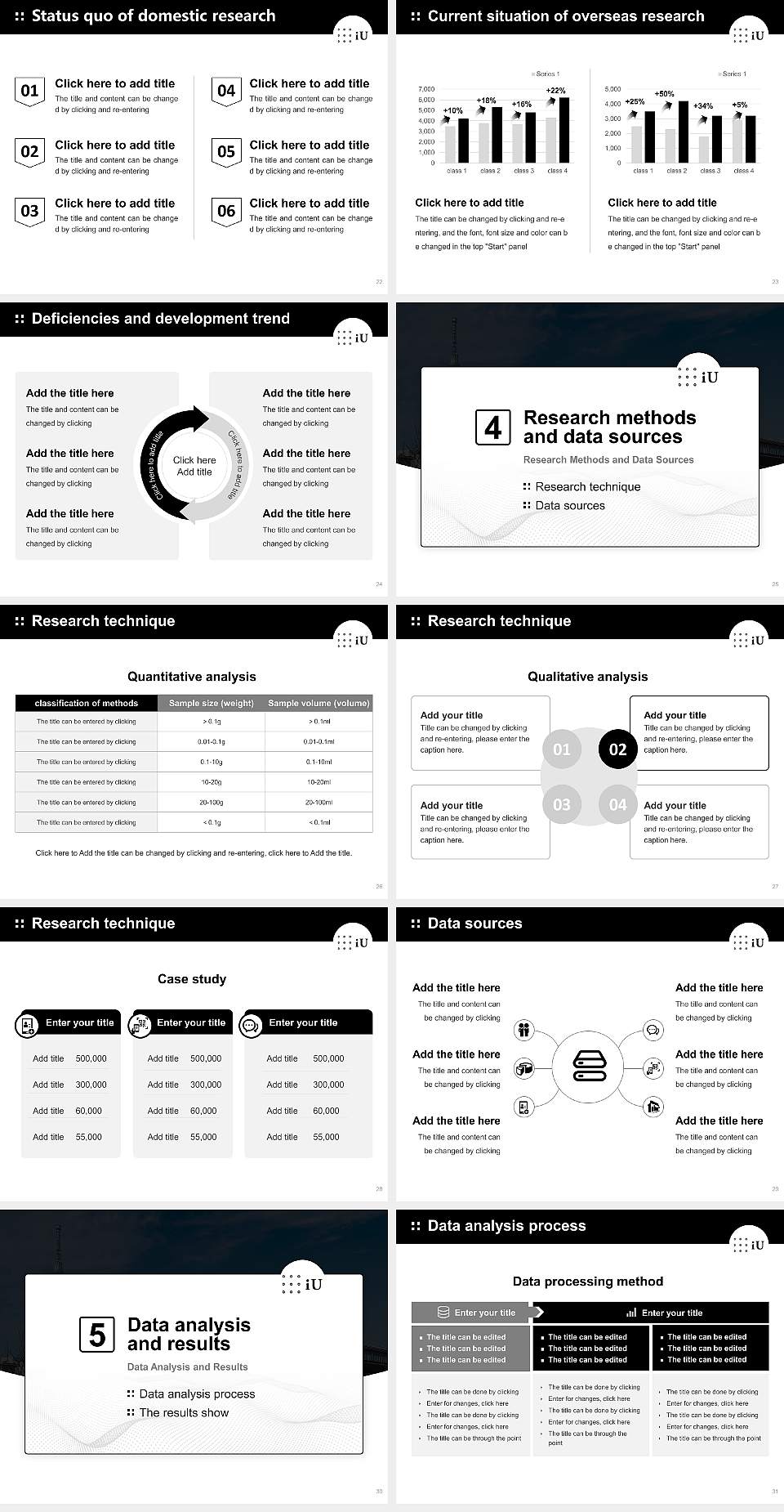 Professional University of Information and Management for Innovation Graduation Thesis Defense PPT Template4:3 ratio PPT effect preview image4