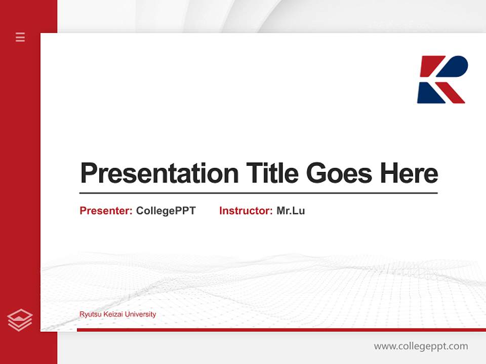 Ryutsu Keizai University Thesis Proposal/Graduation Defense PPT Template4:3 ratio PPT effect preview image5