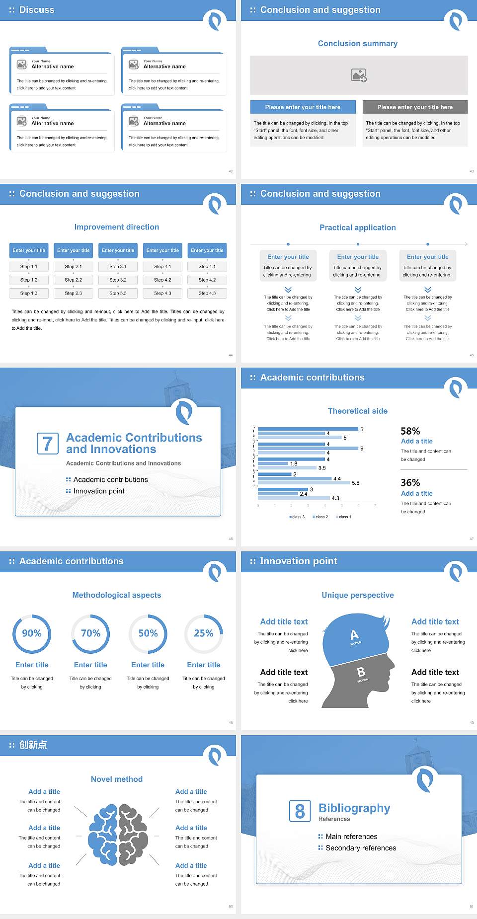 Osaka Dental University Graduation Thesis Defense PPT Template4:3 ratio PPT effect preview image6