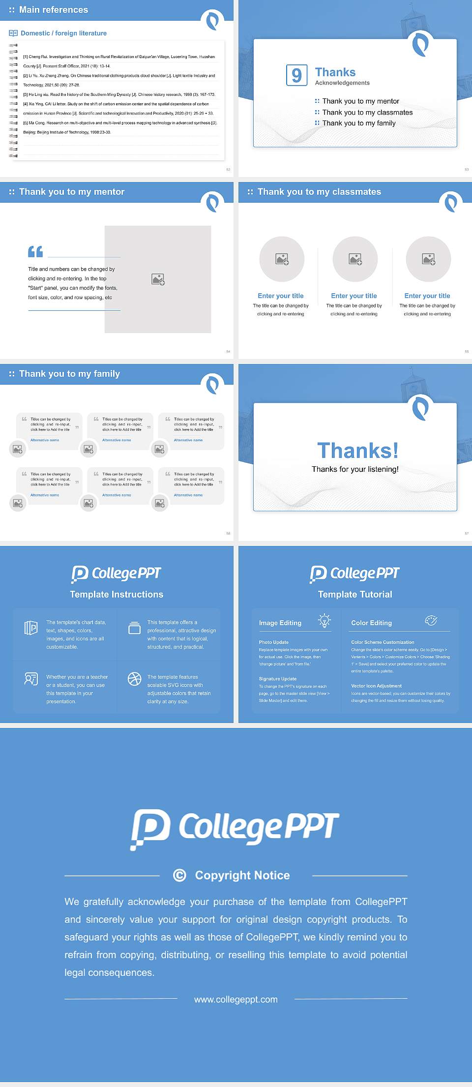 Osaka Dental University Graduation Thesis Defense PPT Template4:3 ratio PPT effect preview image7
