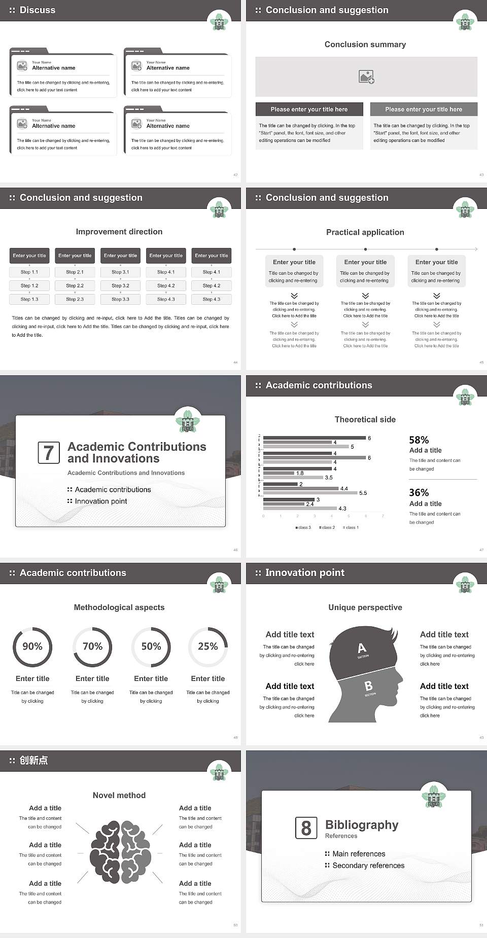 Onomichi City University Graduation Thesis Defense PPT Template4:3 ratio PPT effect preview image6