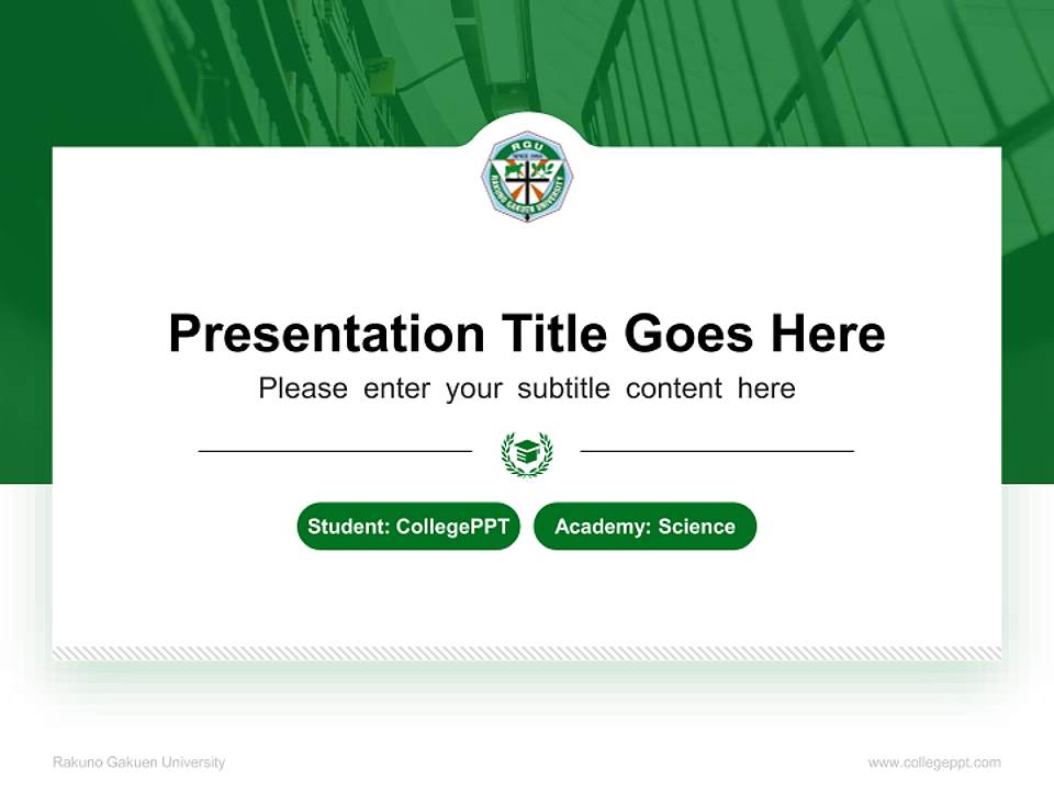 Rakuno Gakuen University National Scholarship Defense PPT Template4:3 ratio PPT effect preview image4