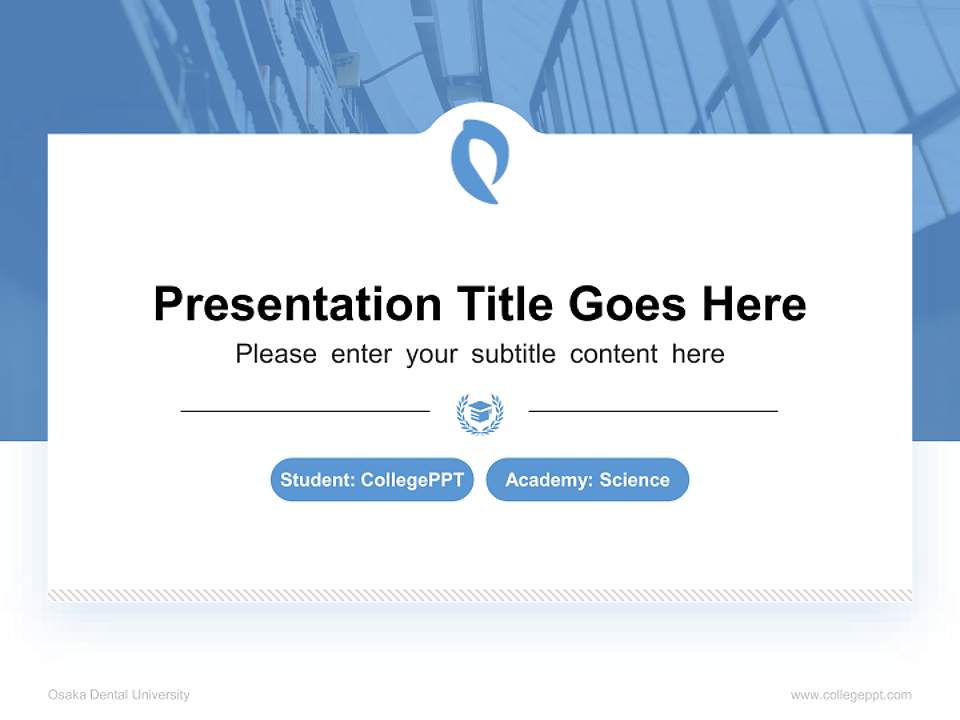 Osaka Dental University National Scholarship Defense PPT Template4:3 ratio PPT effect preview image4