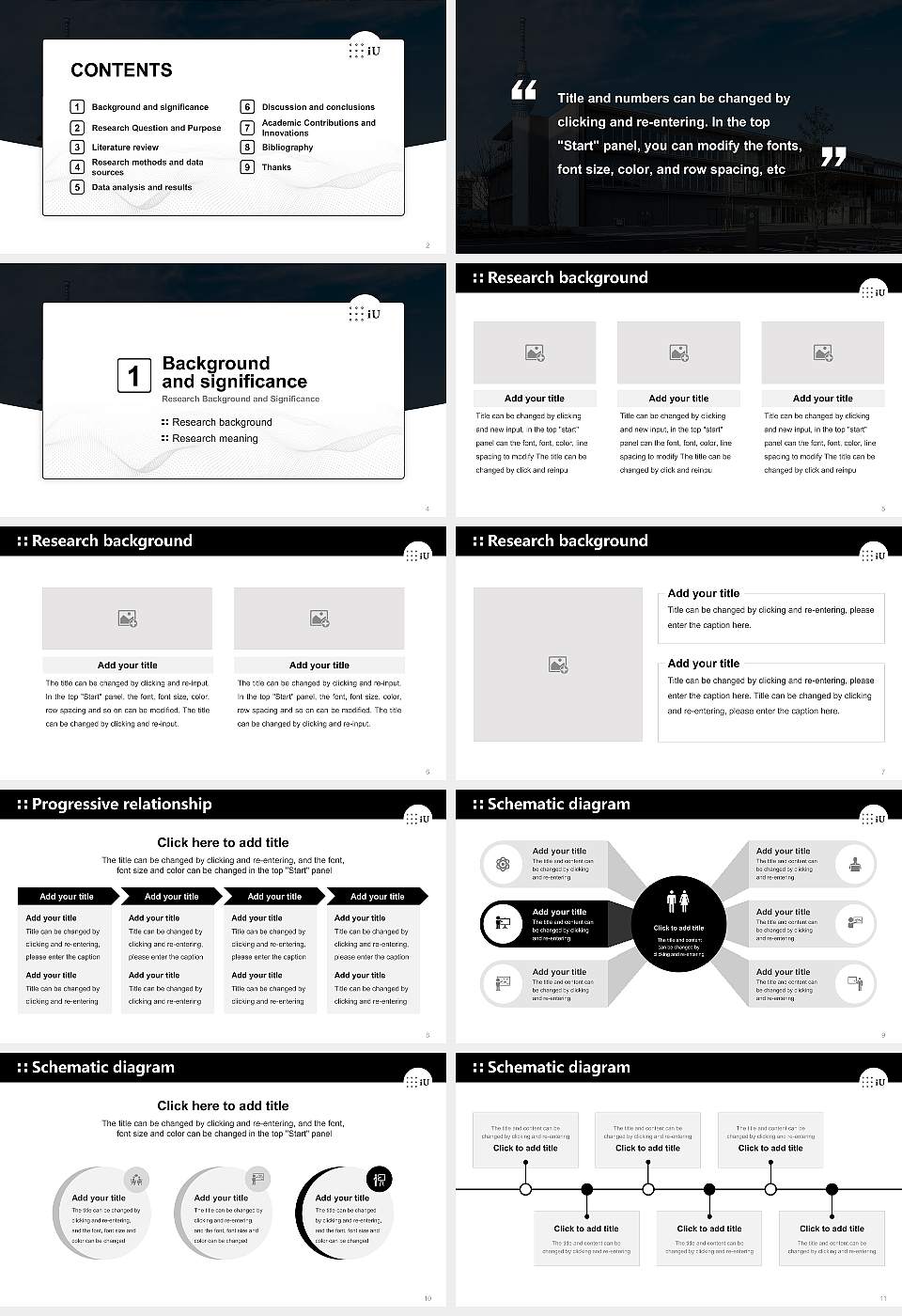 Professional University of Information and Management for Innovation Graduation Thesis Defense PPT Template16:9 ratio PPT effect preview image2