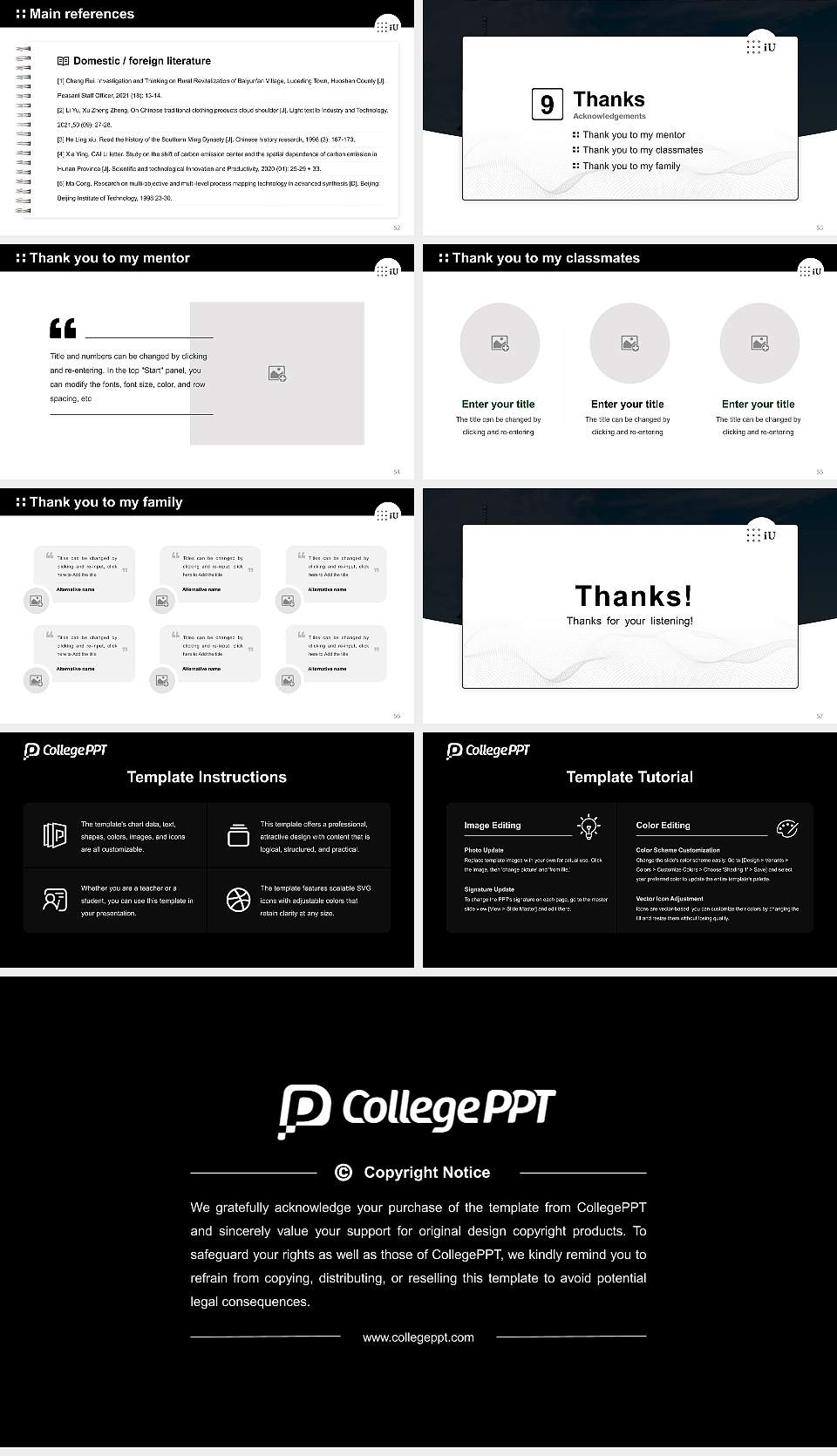 Professional University of Information and Management for Innovation Graduation Thesis Defense PPT Template16:9 ratio PPT effect preview image7