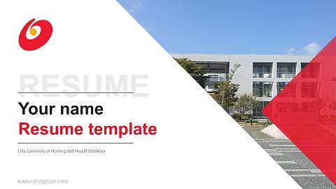 Oita University of Nursing and Health Sciences Resume PPT Template