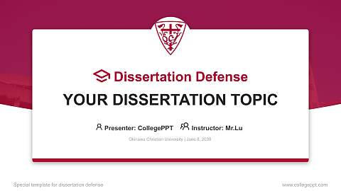 Okinawa Christian University Graduation Thesis Defense PPT Template