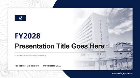 Osaka Medical and Pharmaceutical University Academic Presentation/Research Findings Report PPT Template