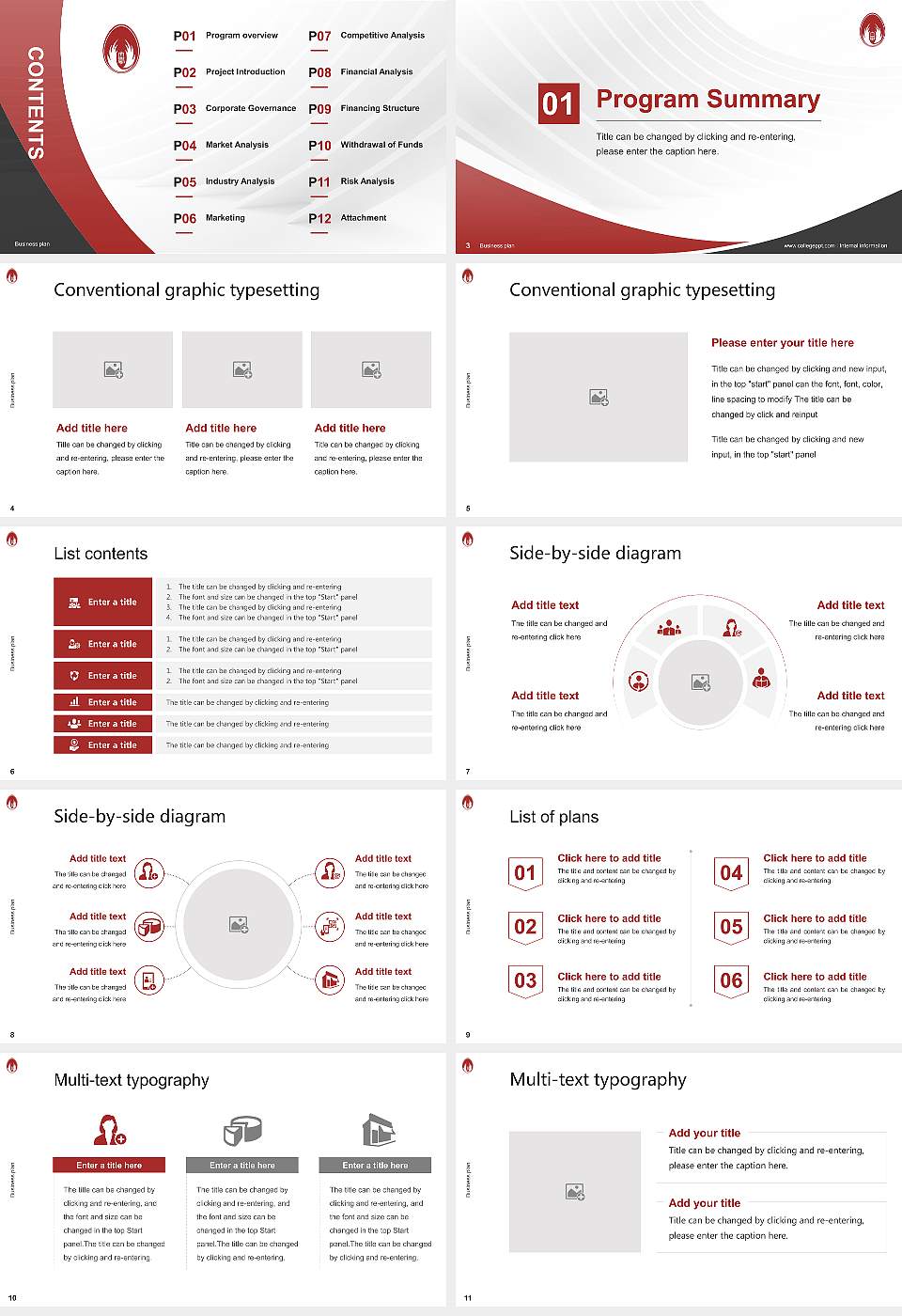Osaka Kyoiku University Competition/Entrepreneurship Contest PPT Template16:9 ratio PPT effect preview image2