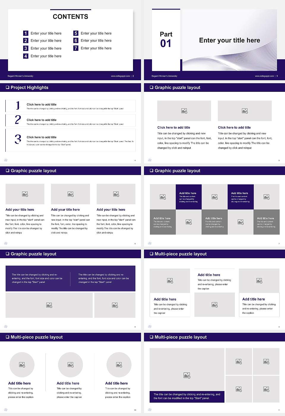 Sagami Women’s University General PPT Template16:9 ratio PPT effect preview image2