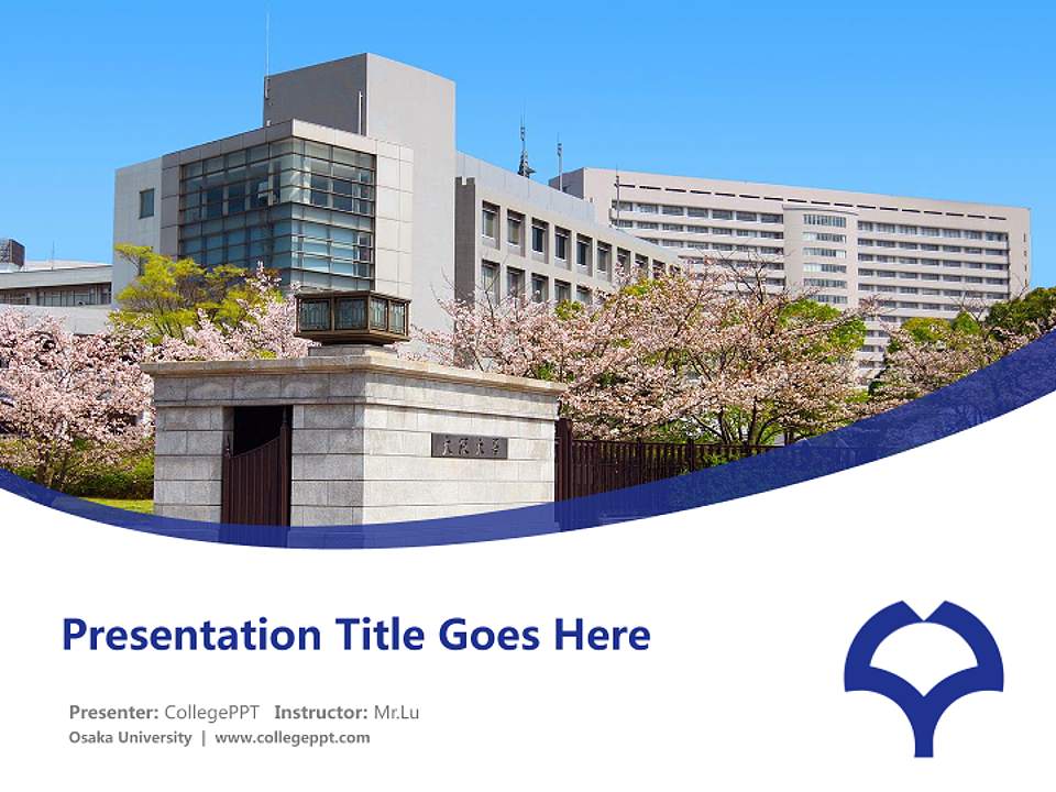 Osaka University Course/Courseware Creation PPT Template4:3 ratio PPT effect preview image5