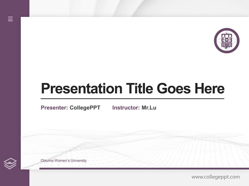 Otsuma Women’s University Thesis Proposal/Graduation Defense PPT Template4:3 ratio PPT effect preview image5