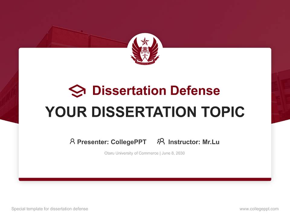 Otaru University of Commerce Graduation Thesis Defense PPT Template4:3 ratio PPT effect preview image7